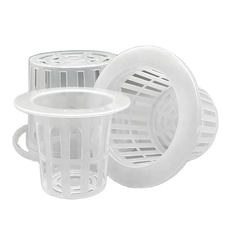 Greenhouse Plastic clear Mesh Pot Vegetables Grow Basket Hydroponics System Net Cup Net Pot