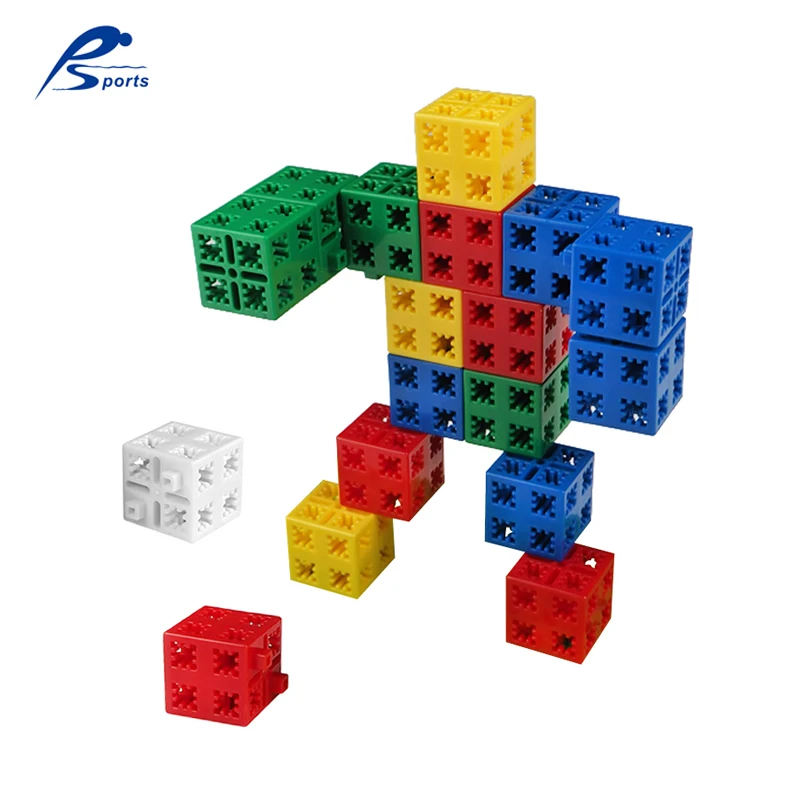 
New design 2cm 50pcs 5colors new star linking cube plastic block 