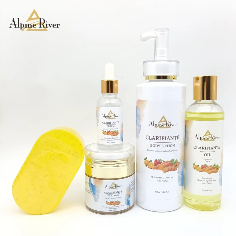 Alpine River лучший продукт для ухода за кожей частная марка коллаген морковка очищение увлажнение карамельный уход набор