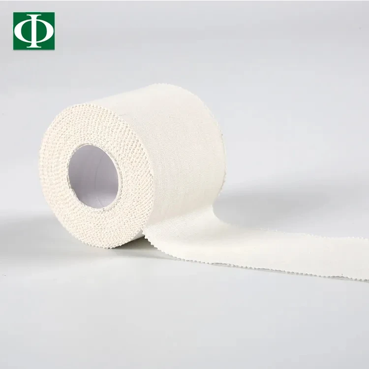 2.5cmx10m OEM Custom Logo Cut Edges Zigzag Zinc Oxide Sports Tape Latex Free Athletic Tape Roll For Sports Safety Factory Fuluo