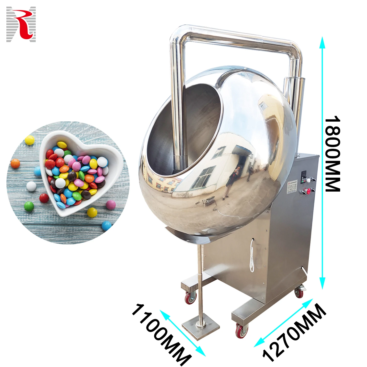 High efficiency cheap almond nuts sugar peanut hot coating machine