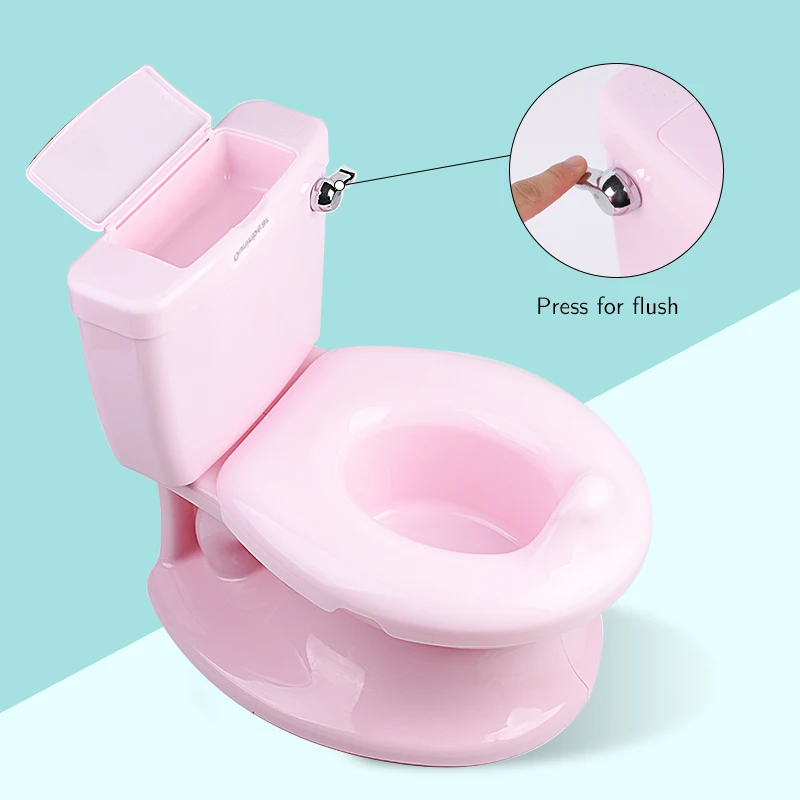 Potty Training Seat with Music Realistic Potty Training Toilet for Home Use Potty Print Accept Style Plastic New Plastic Baby