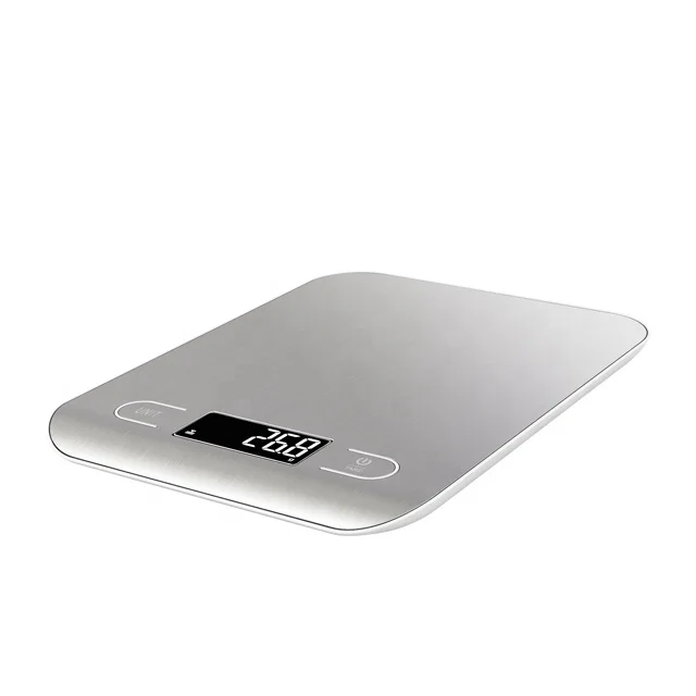 Hot Selling 5kg Electronic Digital Kitchen Scale Measuring Food with LCD Display Stainless Steel with Battery Power Wholesale