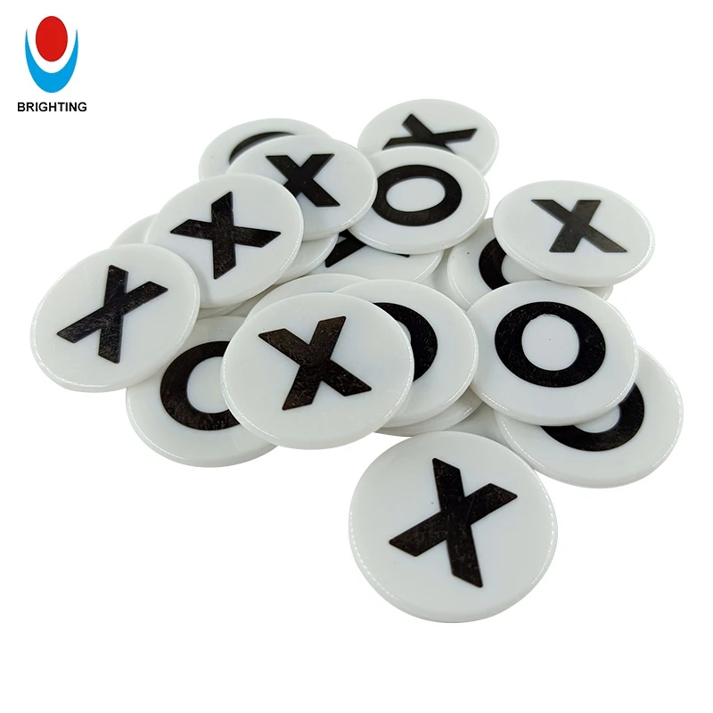 Plastic Board Game digital signature token plastic tile game pieces with round and squared shape and game dice set