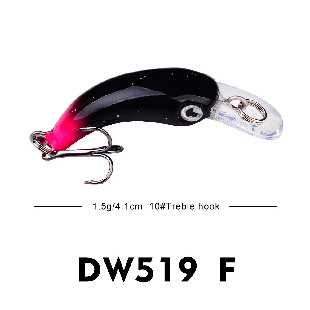 4cm 1.5g Hard Plastic Mini Crankbait with crank bait Small Fish Fishing Bait Jerkbait suspending Minnow Lure