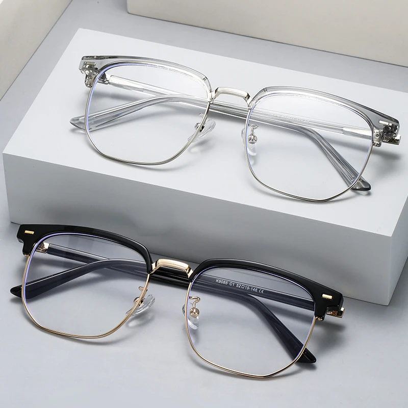9085 Half Frame Blue Light Blocking Glasses Optical Eyewear Frames Computer Eye Glasses Men Eyewear