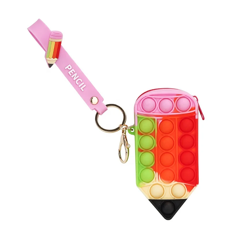2021 Fashion Mini Kids Purse Crossbody Silicone Push Bubble Pencil Case Luxury Pop Its Bag Tote Handbag for Women Wholesale