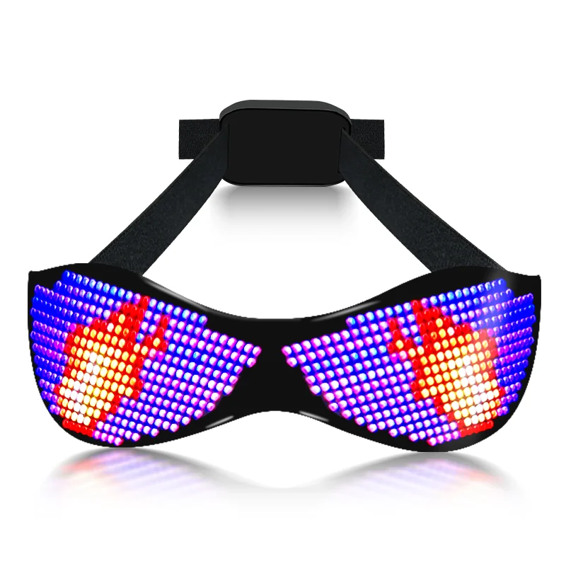 APP Programmable LED Luminous Glasses USB Rechargeable DIY shining Glasses for party Nightclub Festivals Christmas Birthday