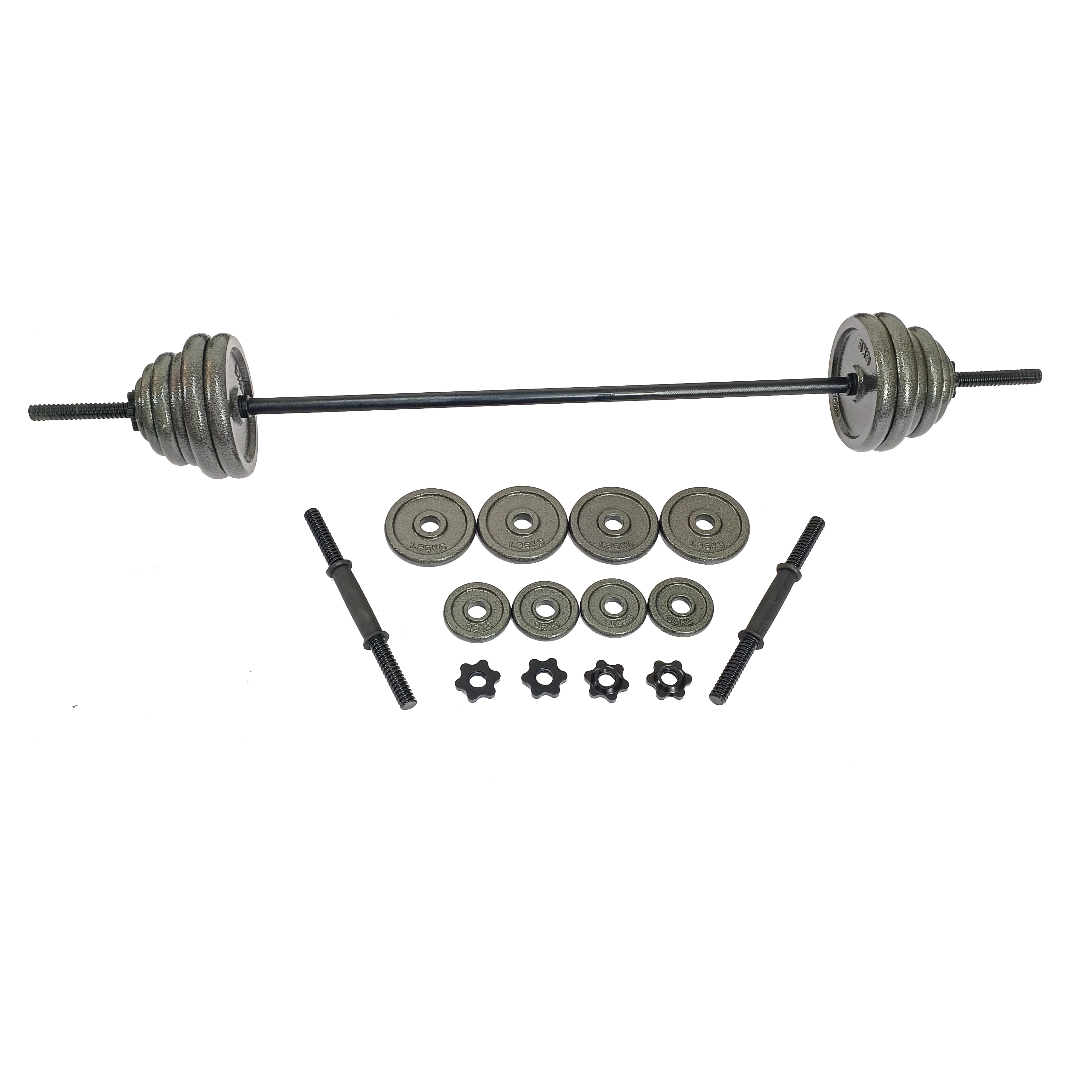 High Quality Cast Iron Power Baked Gym Fitness Equipment Custom Logo 50Kg Dumbbell Set Unisex Plastic Weights for Home Use