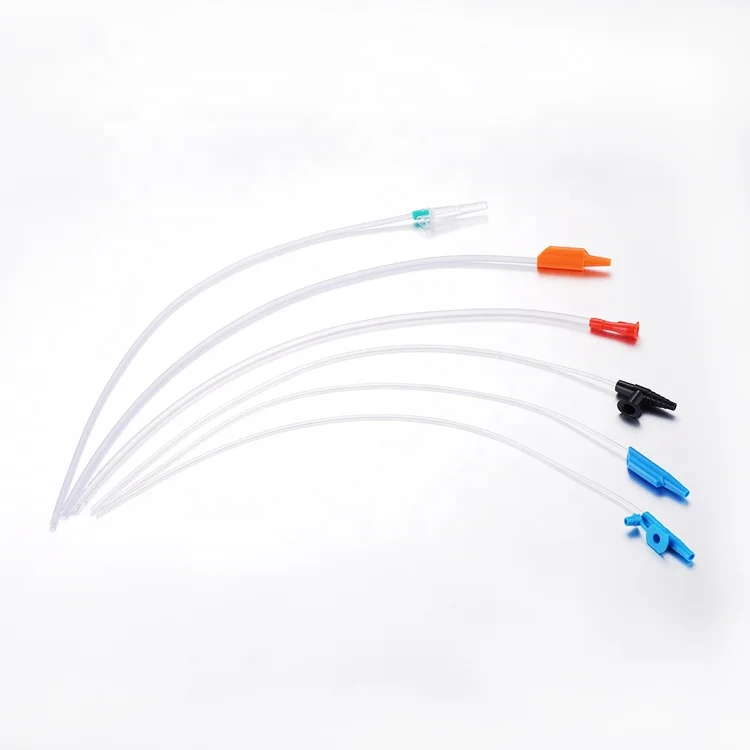 High quality Medical Disposable PVC suction Catheter types colour codes with CE&ISO