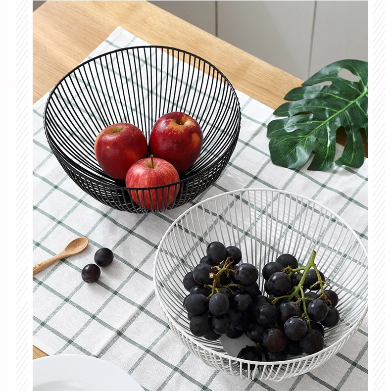 
Hot selling Wire Storage Baskets Multifunction 26X26CM Metal Iron Fruit Basket 