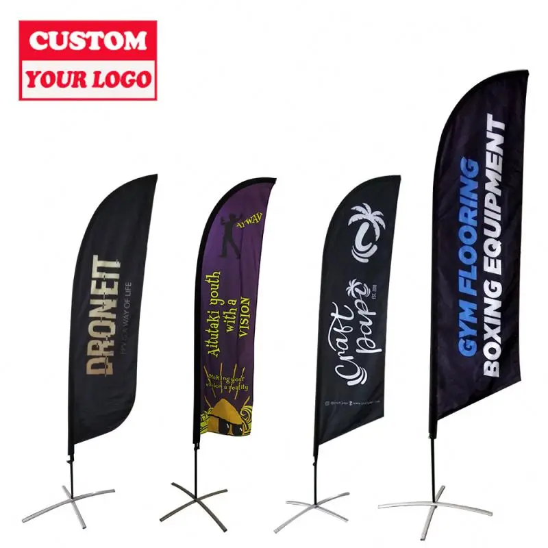 Personalized design BEACH Embroidered golf Pin nylon flag customize tall flag