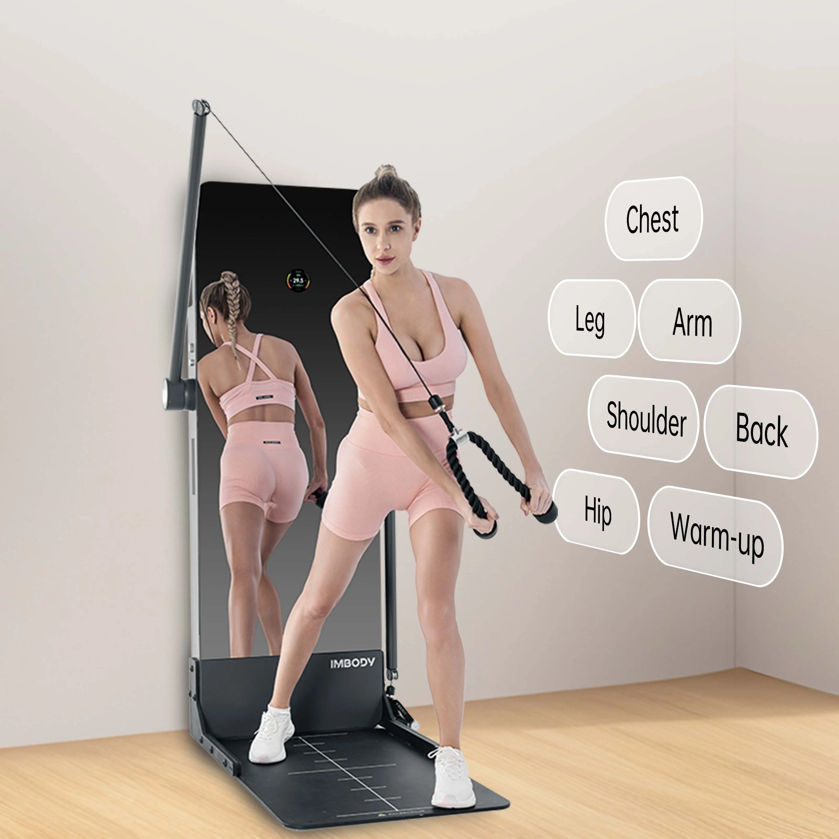 IMBODY POWER O Power Station Fitness Station Smart Gym Fitness Mirror Multi Gym Machine Strength Training Equipment Home Trainer