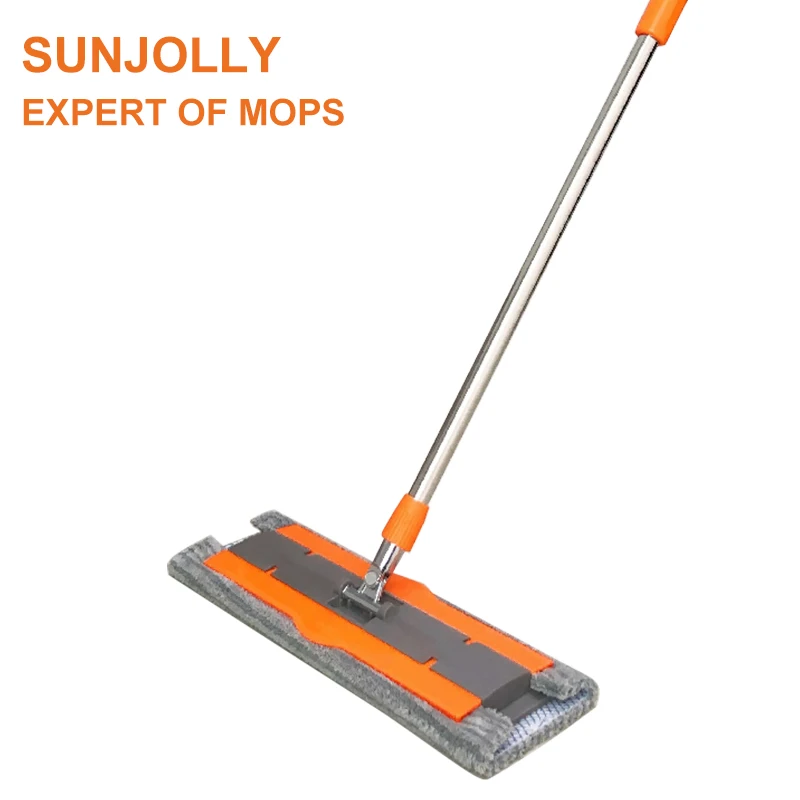 OEM household lazy hands-free floor cleaning Clip-on flat mop