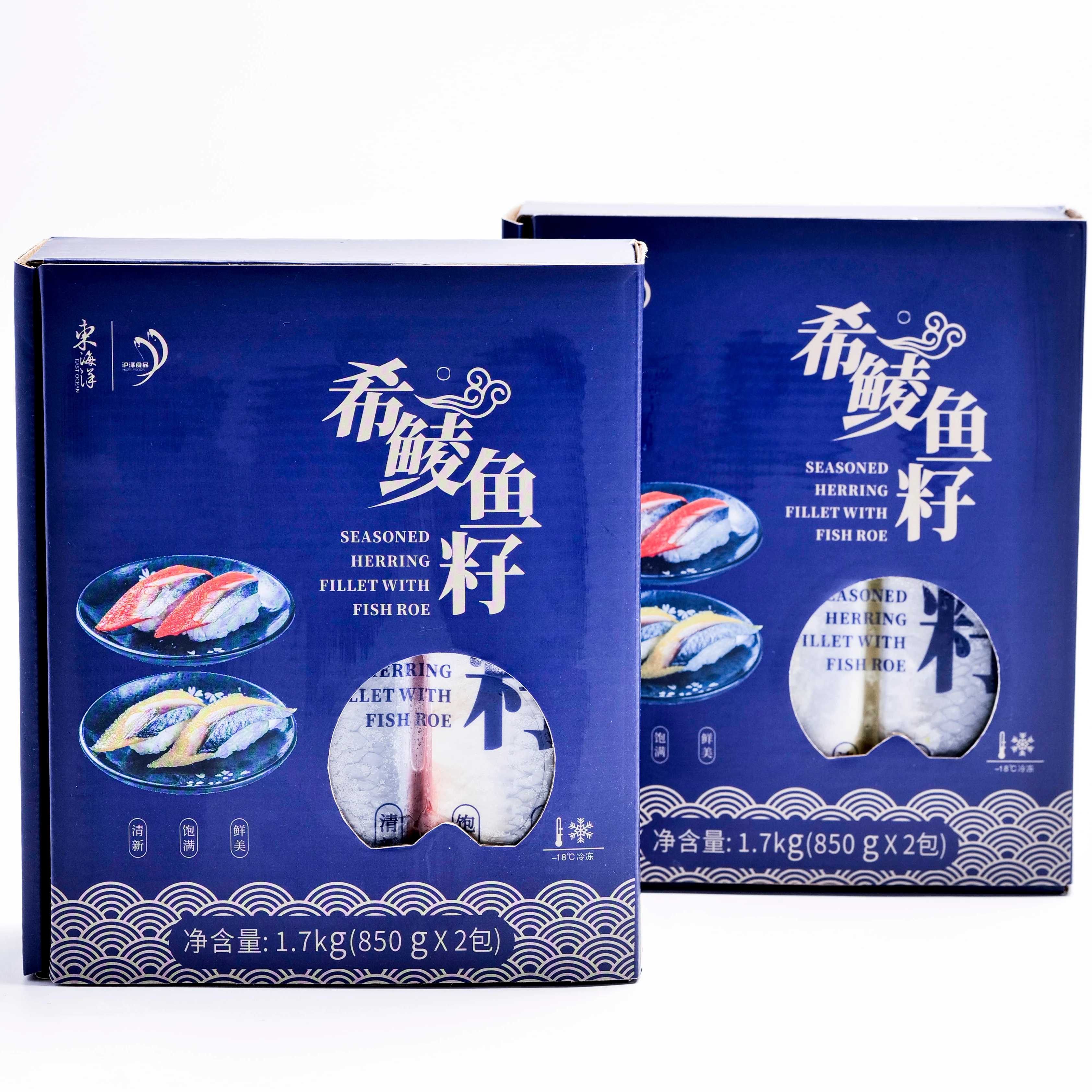 Замороженная приправленная Икра рыбы с филе сельди