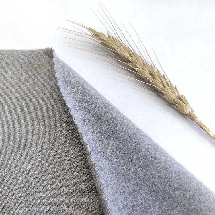 
Single brushed cationic fleece jersey 95% polyester 5% spandex knit fabric for sports wears 