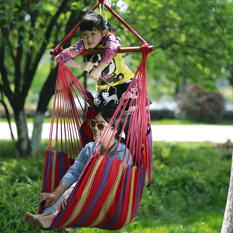 Слинг гамак кресло двойная подушка подвесное на заднем дворе и террасе-265 фунтов вместимость 2