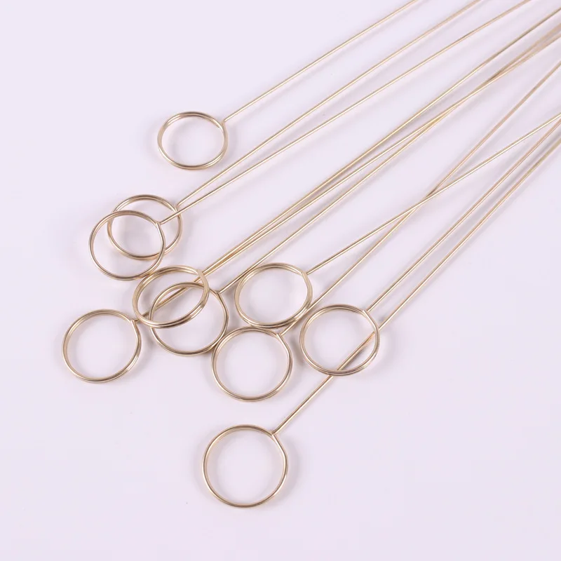 Gold Card Holder Inserting Rod DIY Metal Postcard Clips Party Decorative Korean Style Heart Gilded Flowers Packing Parts