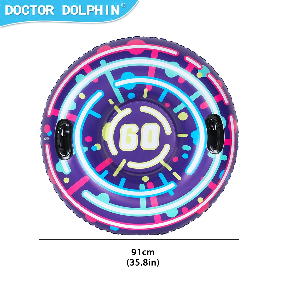 Doctor Dolphin PVC Inflatable Play Fashionable Style Winter Skiing Circle Snow Skiing Equipment