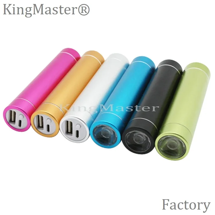 Kingmaster Fashion Mini LED flashlight Circular Tube Power Bank (2200mAh|2600mAh)
