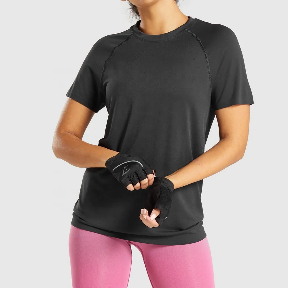 Summer Women Short Sleeve Shirts Workout Gym Sportswear Girls Super Soft Casual T shirts Wholesale