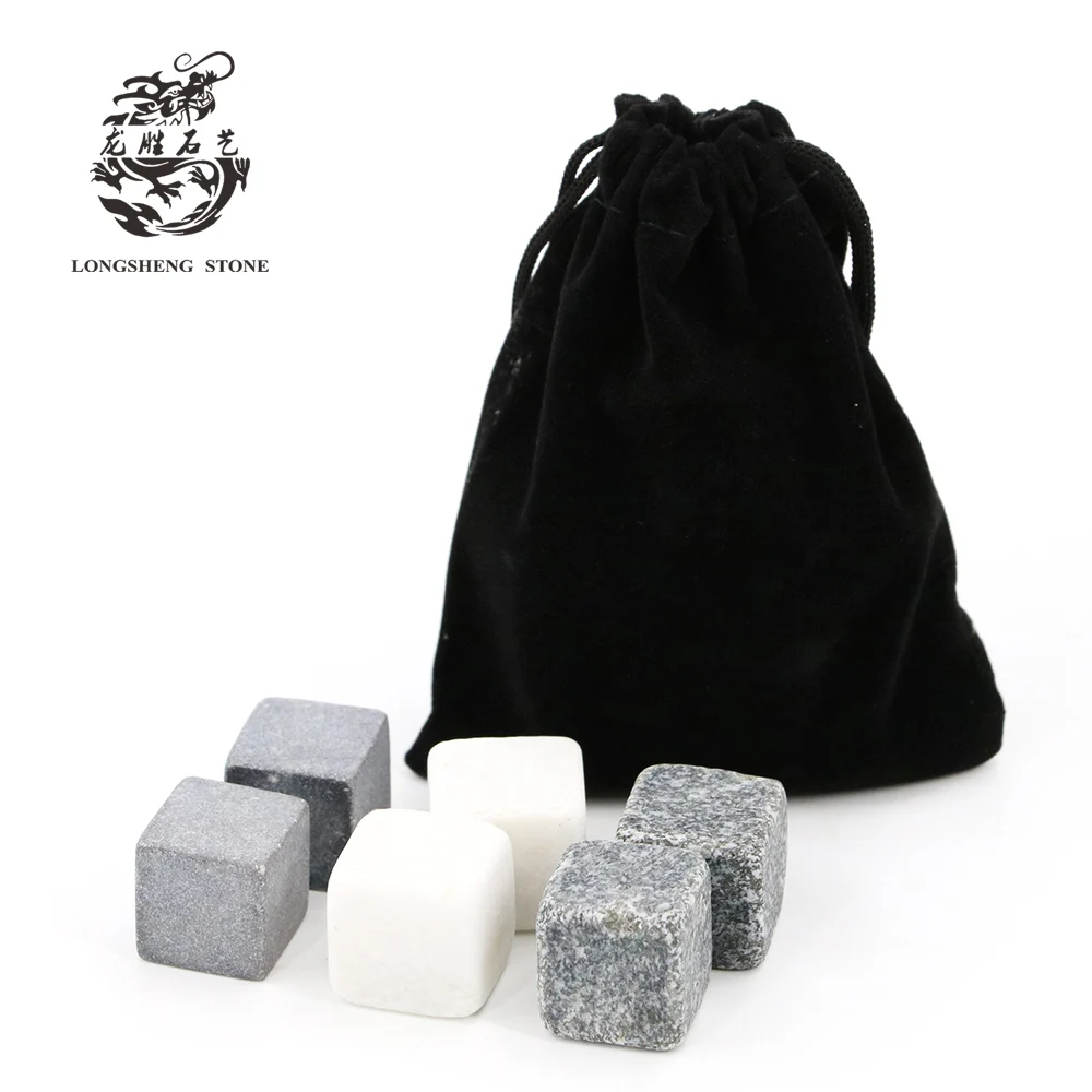 Wholesale Home and Kitchen Marble Ice Wine Block Whisky Ice Cube Stone Whisky for Wine Drink