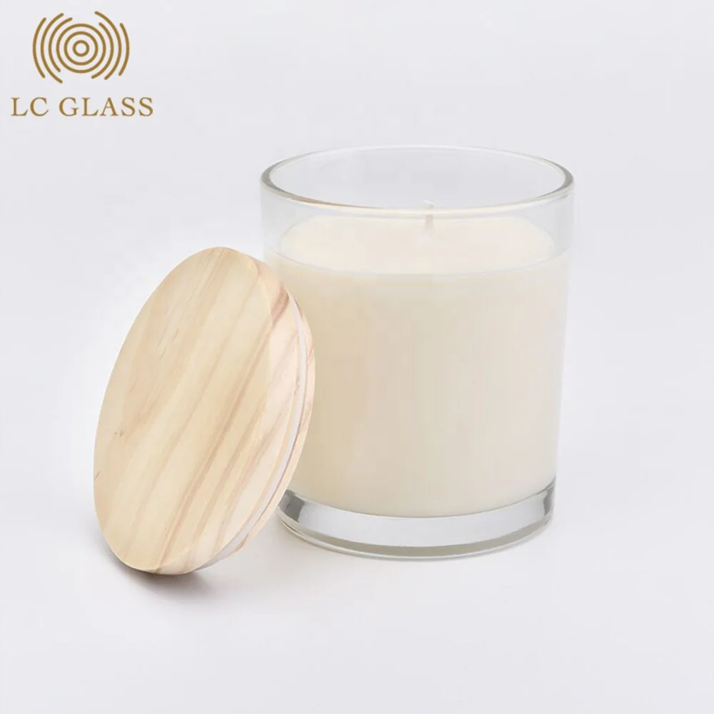 
wholesale 8oz 10oz Soy wax scented candle holder & candle glass jar with lid & empty candle containers 