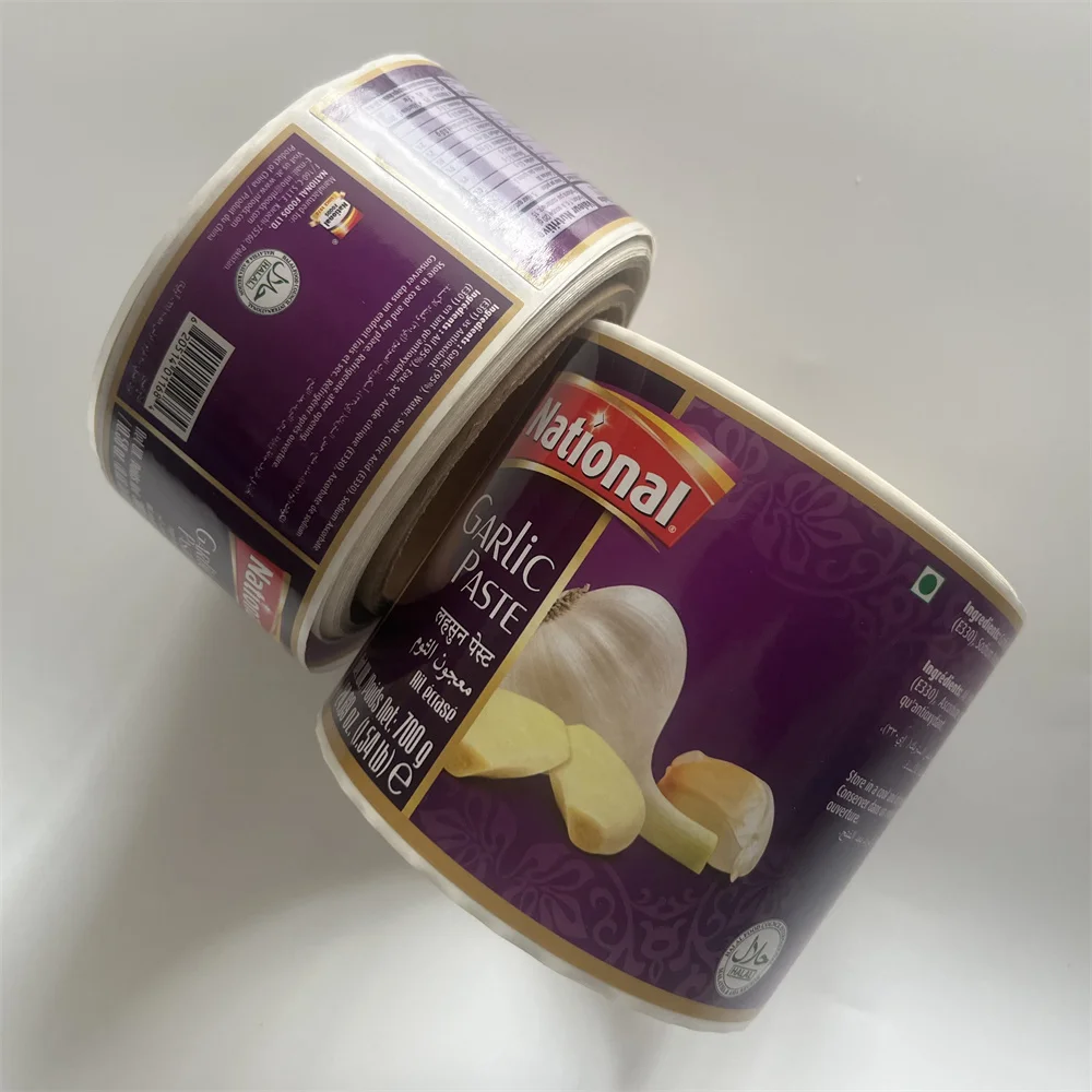 Custom Printed Roll Waterproof Synthetic Paper Adhesive Square Brand Logo Label Sticker