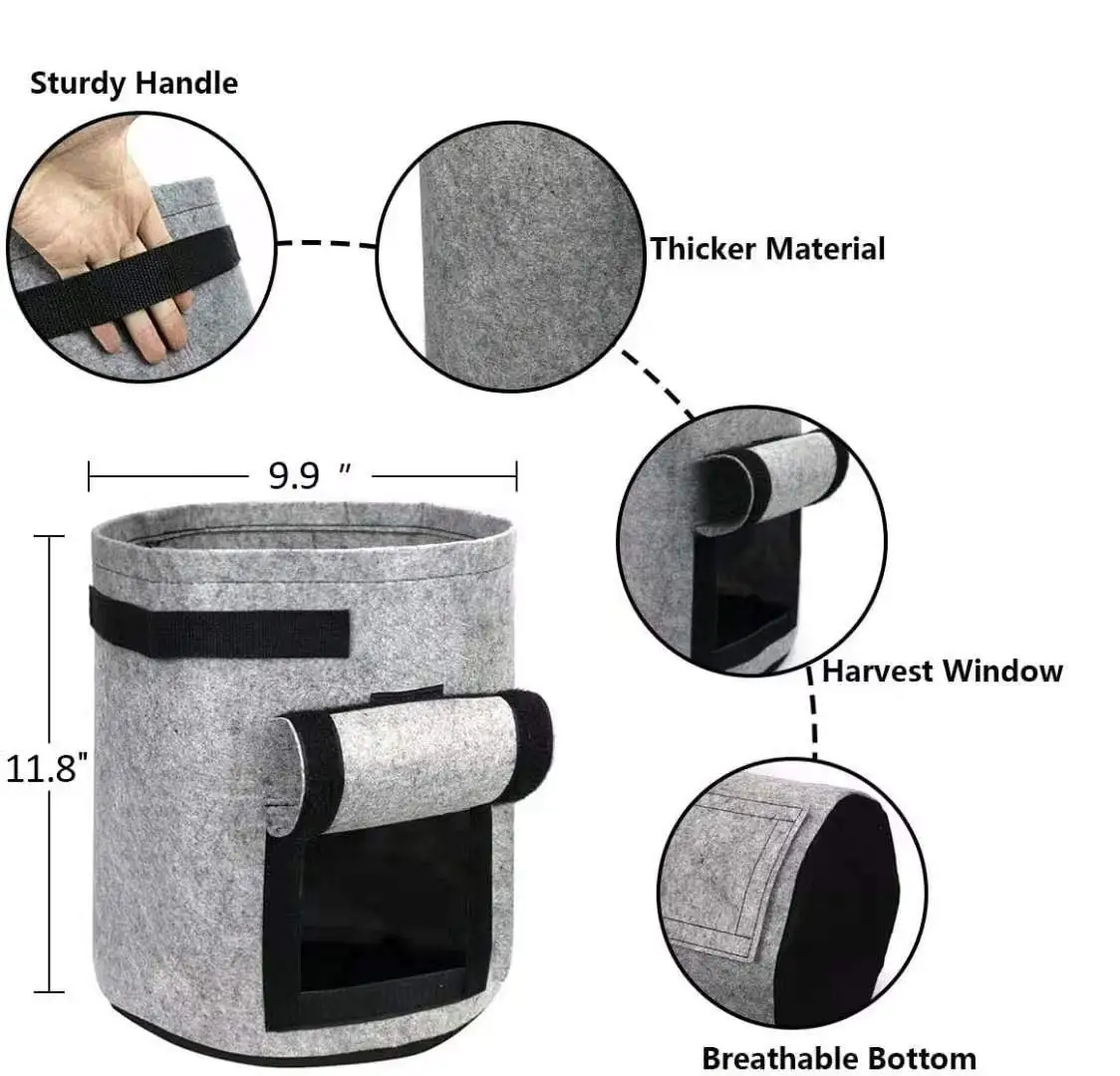 Gallon Felt plant barrel Thickened Garden Non Woven Fibre Plant Pot