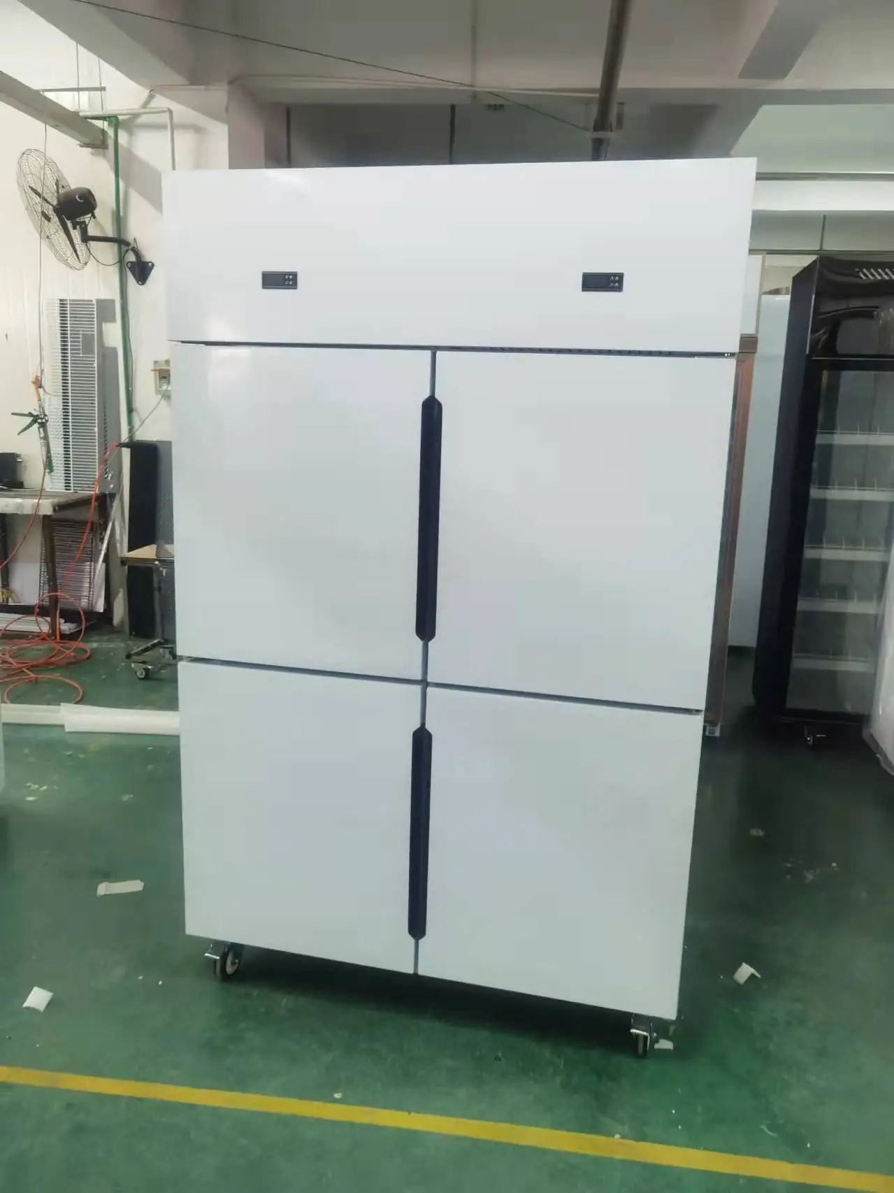 Commercial Kitchen Stainless Steel Refrigerator Single Door Freezer Fridge 220V Refrigeration Equipment Storage