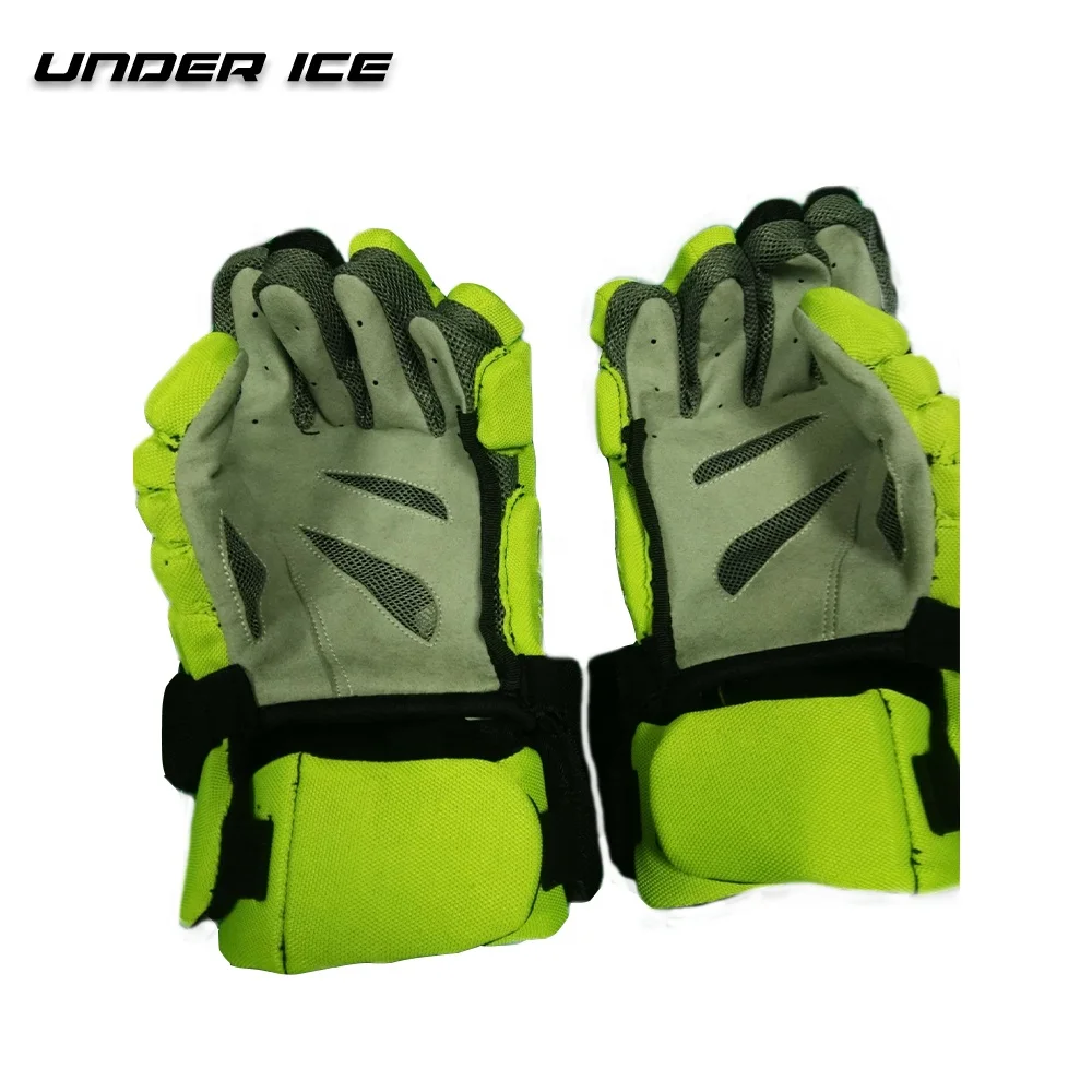 Basic style hot selling lacrosse gloves leather indoor hockey filed street hockey gloves ball hockey gloves