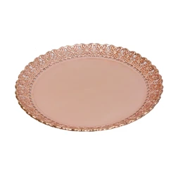 Support Diversified Customized Wedding Parties Gold Plated Serving Candy Dry Home Decorative Gold Plated Serving Tray