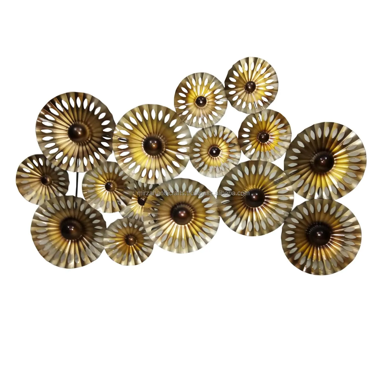 Creative 3D Stereo Wrought Iron Round Shape Crafts Home Livingroom Wall Decoration Art