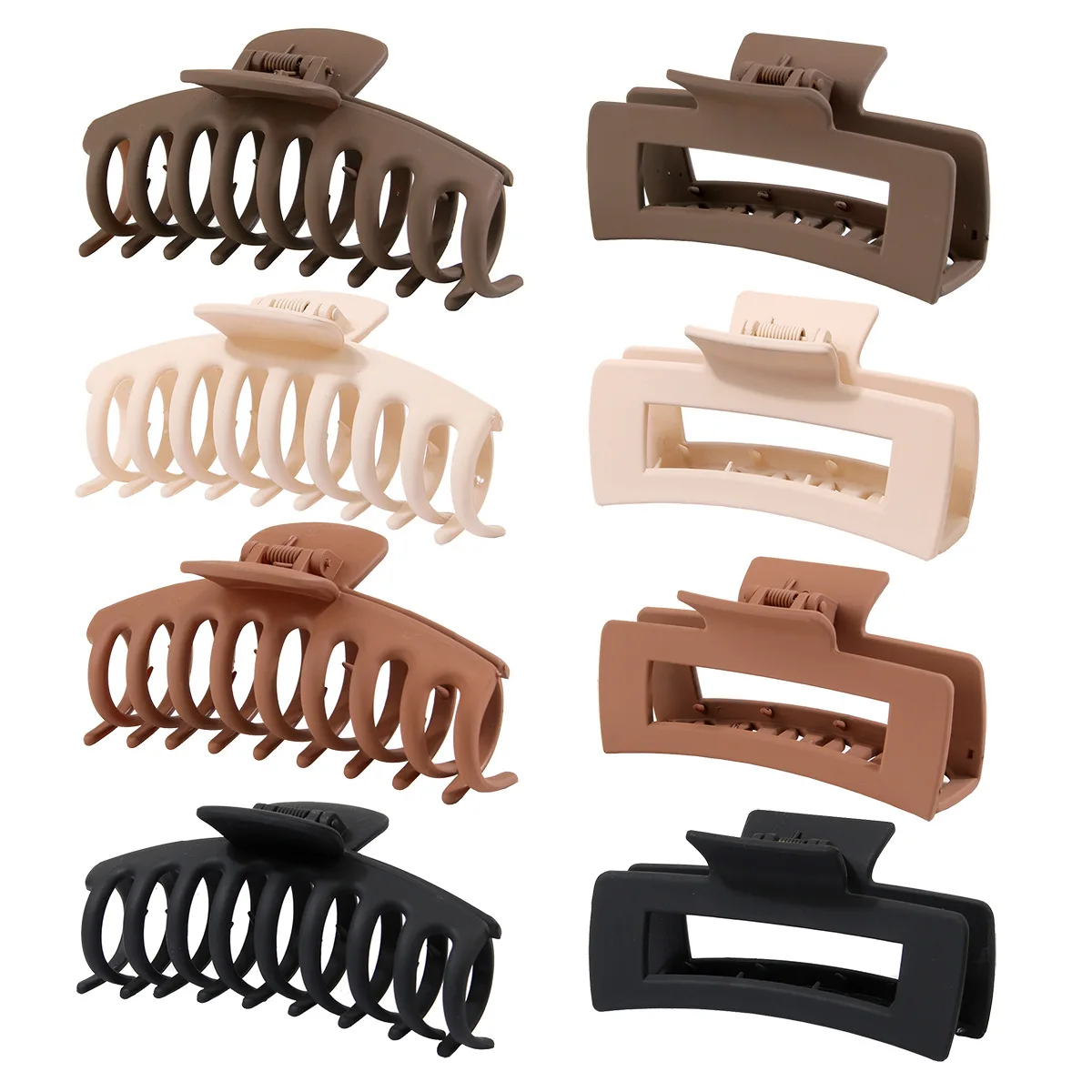 Large Hair Claw Clip Set Thick Strong Hold Hair Clamps Claw Clip Matte Hair Clips Set For Girls