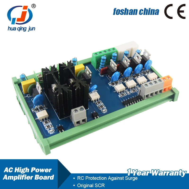 Huaqingjun 6-Channel PLC High Power Output AC Mixed Amplifier Board for Hydraulic Valve