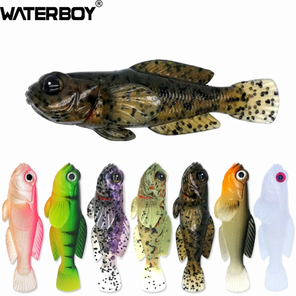 5pcs/Pack Top Grade 3inch Goby Swimbait ODM Factory Finest Detailed Softbait Manufacture New Design Fish Bait Soft Fishing Lure