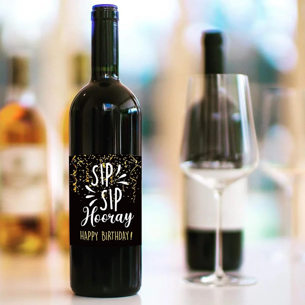 Custom Printed Wine Bottle Labels Wedding Birthday Party Decorations Gifts Wine Label