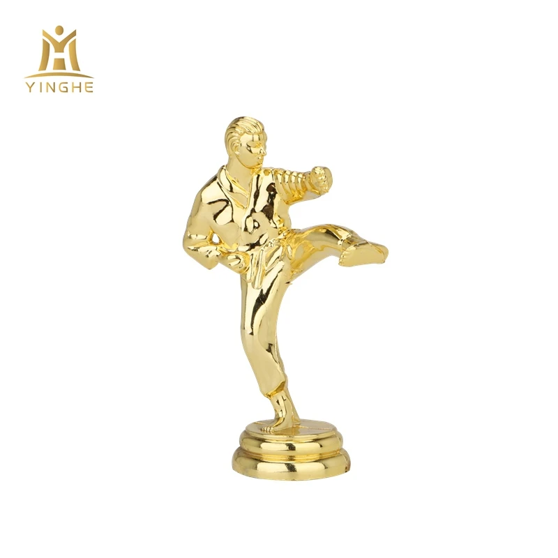 Custom plastic award karate trophies parts and components for champion