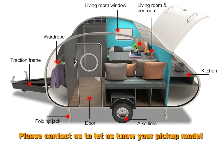 Wecare one stop caravan manufacturers travel teardrop trailer