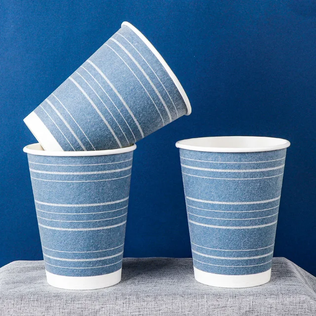 Disposable Takeaway Milk Tea Customized 8oz 12oz Heat Insulation Coffee Paper Cup Foam Cup