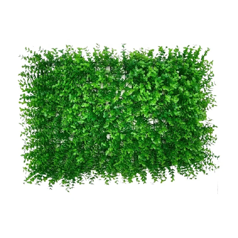 UV Protected Vertical Garden artificial plastichedge green grass Leaf Greenery Landscape wall Foliage Artificial Boxwood Wall