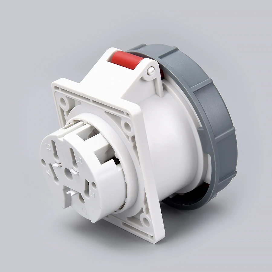 220-415V 32A 3P+N+E 5Pin Waterproof IP67 Industrial Plug and Socket Concealed Wall Sockets for UK US EU AU Standards