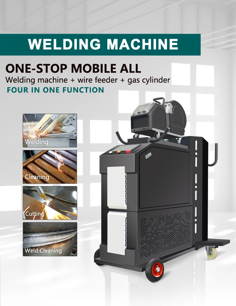 Multifunction 3 / 4  in 1 Metal Laser Rust Remover Handheld Fiber Laser Cleaning Welding Machine for Sale