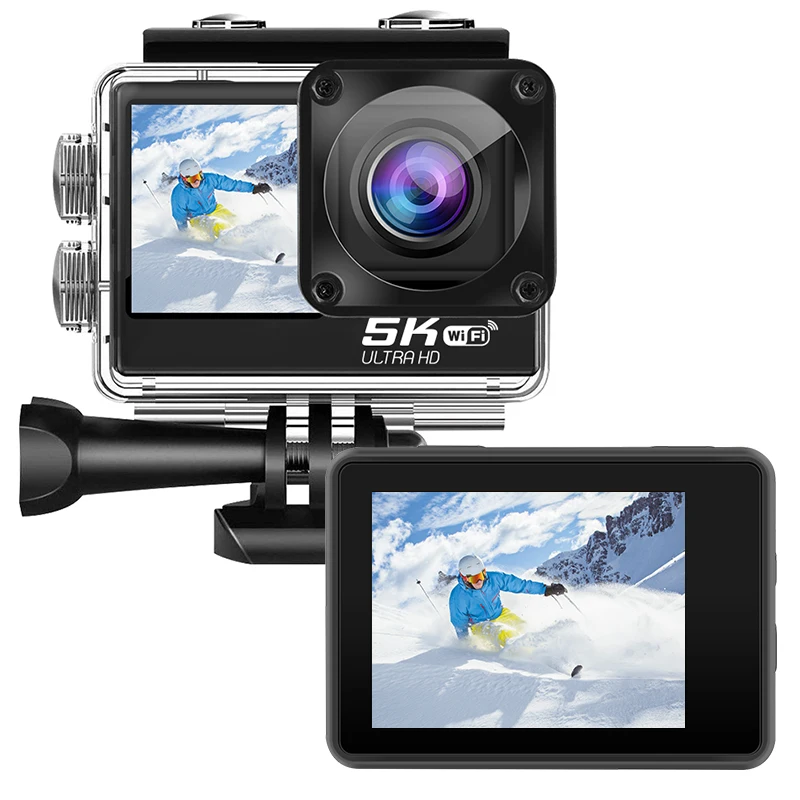 Professional Action Camera 5K 30FPS EIS Waterproof Supports WiFi Underwater Camera Sports Camera 4K HD Camera 48MP Zoom