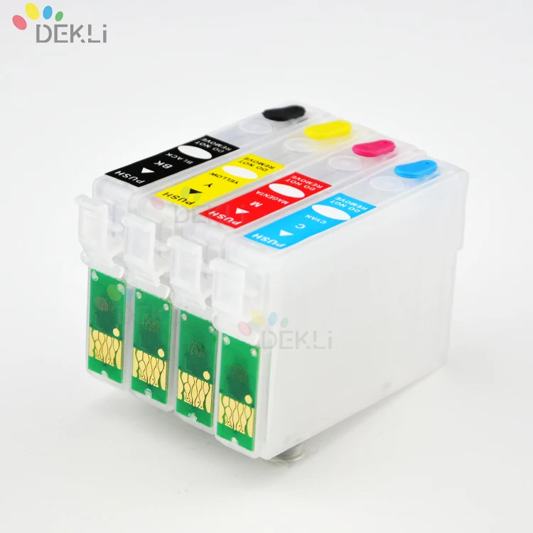  4 вида цветов Refillable патрон чернил для принтера EPSON SX430W SX425W SX435W пополнения картридж с чипом автоматического сброса