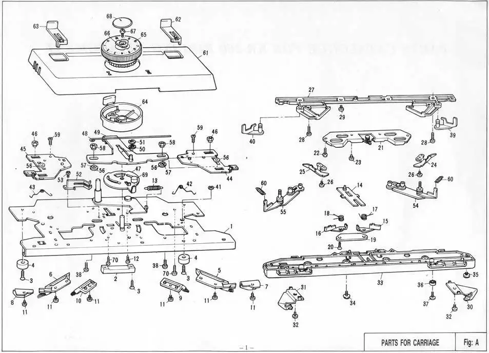 KR260 Brother Sewing Jacquard Machine Accessories Knitting Machine Spare Parts