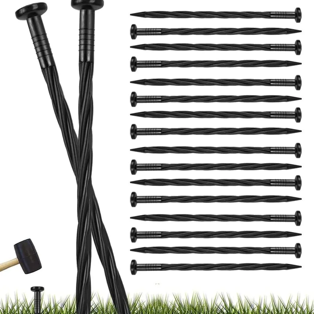 Plastic Landscape Edging Anchoring Stakes Garden Lawn Yard Landscaping Spikes for Paver Edging Weed Tent Artificial Turf