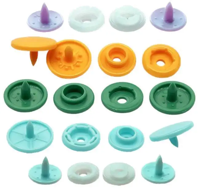 Sustainable POM Material Flatback Snap Plastic Buttons with Beads Decoration for Clothing and Garments Fancy Style