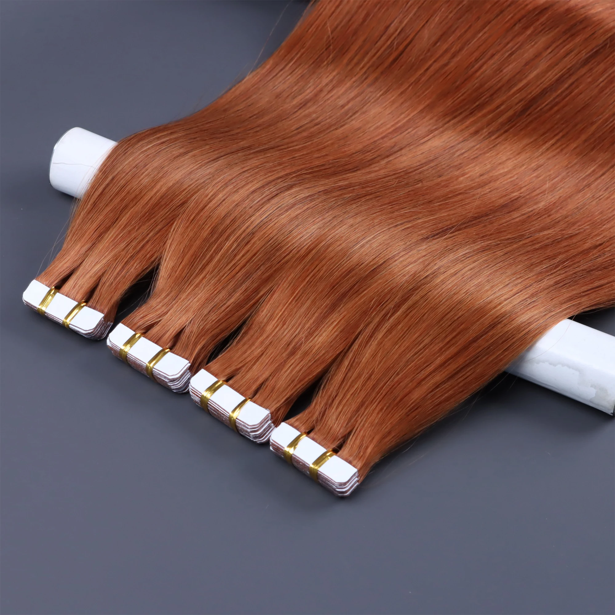 Factory Price 100g  Double Drawn Russian Cuticle Virgin Remy Salon Tape in Extensions Human Hair