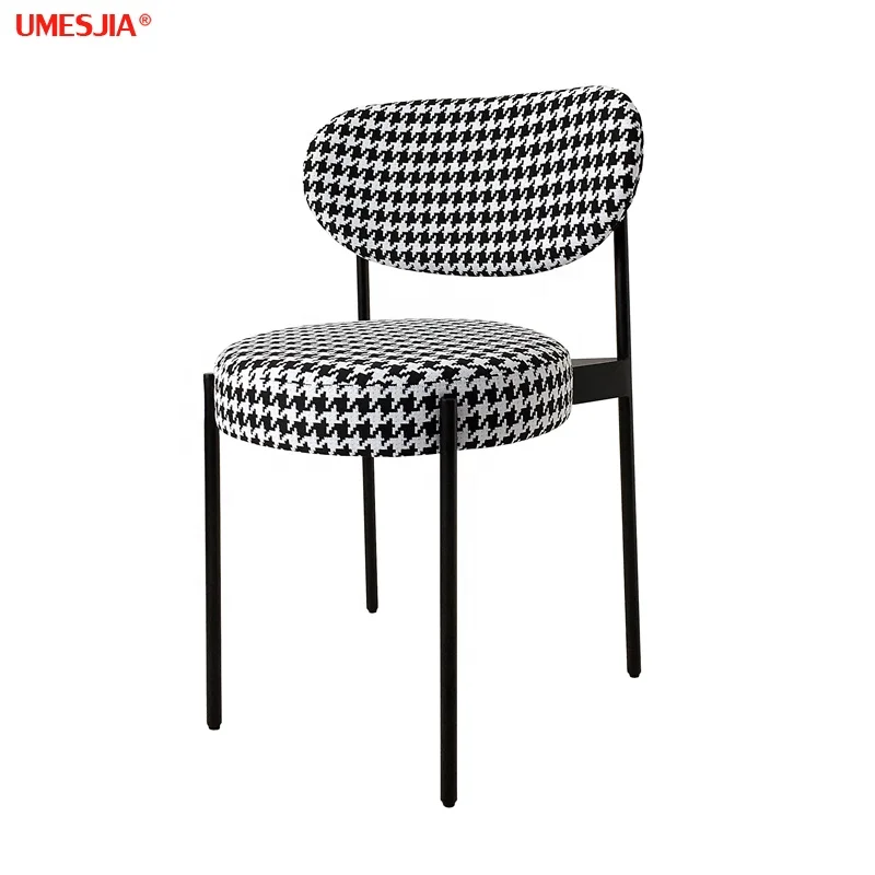 Modern Home Furniture Restaurant Furniture Velvet Fabric 430 collection Iron chair Dining hall Chair